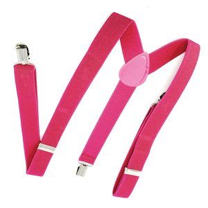 *LAST CHANCE* 4/$20 Hot Pink Elastic Suspenders - BNIB